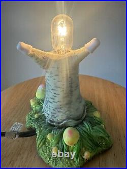 Vintage Green Coral Mushroom Lamp Adam's Apple Mystical Creations Rare Blacklite