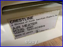 Vintage Rare Radiant Quartz Heater & Humidifier Crestline 1490w Made In Japan