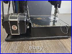 Vintage Singer Featherweight Portable Electric Sewing Machine 221-1 Case Pedal