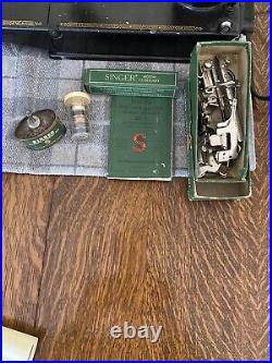 Vintage Singer Portable Electric Sewing Machine Featherweight 221-1