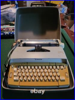 Vintage Singer T-85 Electric Portable Typewriter with Hard Case