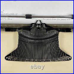 Vintage Smith Corona 5te Electric Portable White Typewriter Cursive Script 1959