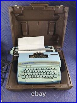 Vintage Smith-Corona Coronet SUPER 12 Electric Typewriter withCase Blue