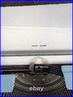 Vintage Smith-Corona Coronet SUPER 12 Electric Typewriter withCase Blue