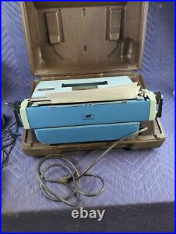 Vintage Smith-Corona Coronet SUPER 12 Electric Typewriter withCase Blue