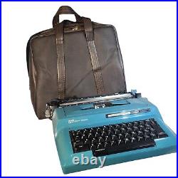 Vintage Smith Corona Sterling Automatic 12 Electric Typewriter Teal Tested Works
