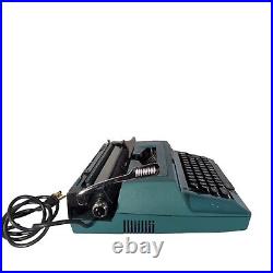 Vintage Smith Corona Sterling Automatic 12 Electric Typewriter Teal Tested Works