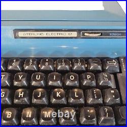 Vintage Smith Corona Sterling Automatic 12 Electric Typewriter Teal Tested Works