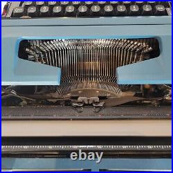 Vintage Smith Corona Sterling Automatic 12 Electric Typewriter Teal Tested Works