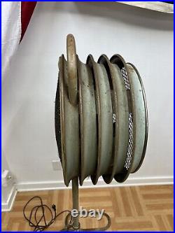 Vintage WESTINGHOUSE Floor Fan standing industrial metal portable blade cage 50s