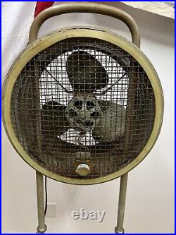 Vintage WESTINGHOUSE Floor Fan standing industrial metal portable blade cage 50s