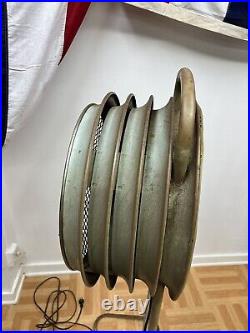 Vintage WESTINGHOUSE Floor Fan standing industrial metal portable blade cage 50s