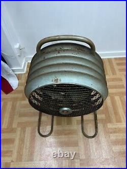 Vintage WESTINGHOUSE Floor Fan standing industrial metal portable blade cage 50s