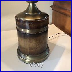 Vtg Industrial Steampunk 32 Table Lamp Railroad Glass Pane Underwriters Lab USA