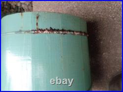 Vtg Proctor Silex Electric Ice Cream Freezer Maker TEAL BLUE WOOD BUCKET Works