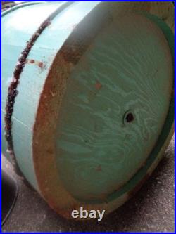 Vtg Proctor Silex Electric Ice Cream Freezer Maker TEAL BLUE WOOD BUCKET Works