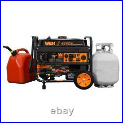 WEN 4,750-W Portable Hybrid Dual Fuel Gas Powered Generator with Electric Start