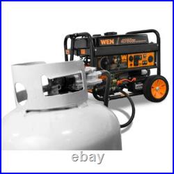 WEN 4,750-W Portable Hybrid Dual Fuel Gas Powered Generator with Electric Start