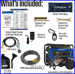 Westinghouse 13,000-W Portable Tri Fuel Gas Generator with Remote Start, CO Senor