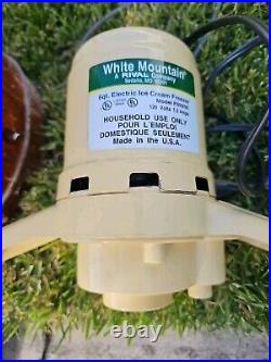 White Mountain Electric 6 Quart Ice Cream Maker Freezer withmanual F69206 Vintage