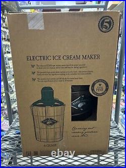 White Mountain Green Electric 6 Quart Ice Cream Maker PBWMIME612 NIB